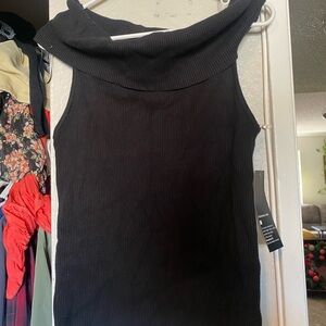 Off Shoulder Sweater Tank Top